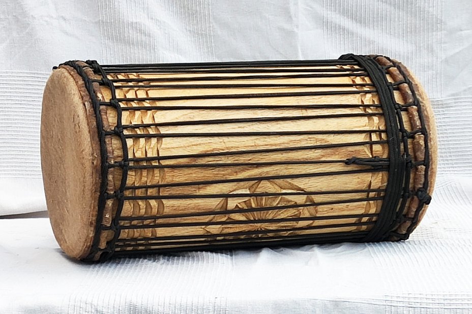 Dundun kenkéni montage traditionnel en melina - Tambour doumdoum de Guinée