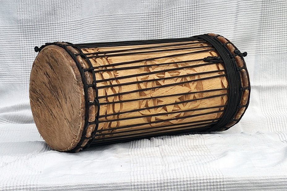 Dundun kenkéni montage traditionnel en melina - Tambour doumdoum de Guinée