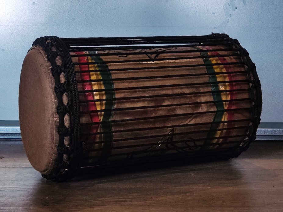 Tambours basses dunun - Doundoun kenkeni de Guinée montage 4 fers
