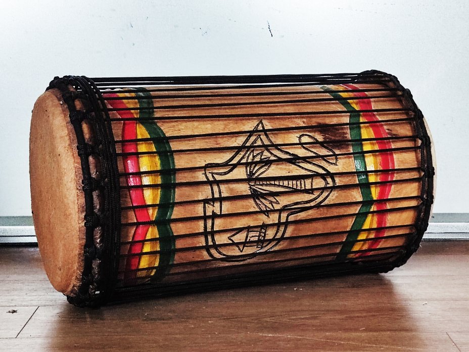 Tambours basses dunun - Doundoun sangban de Guinée montage 4 fers