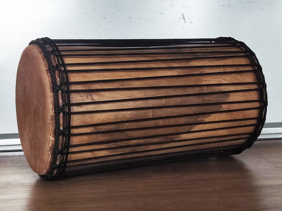 Tambours basses dunun - Doundoun sangban de Guinée montage 4 fers