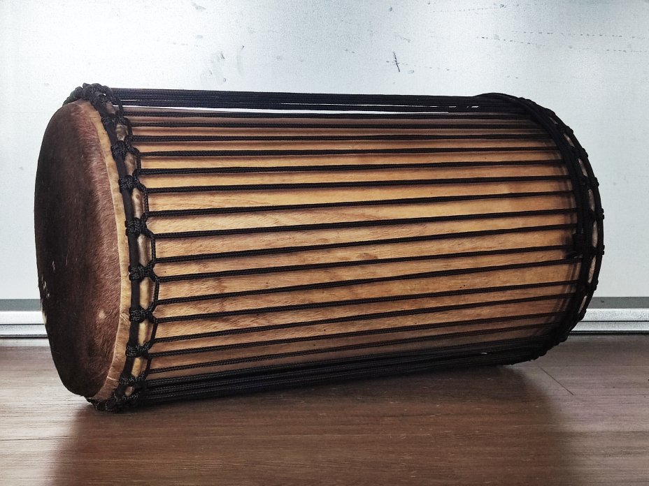 Tambours basses dunun - Doundoun sangban de Guinée montage 4 fers