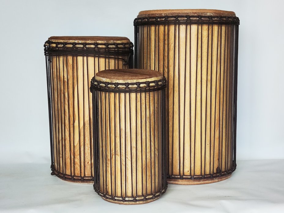 Ensemble de tambours basses dunun - Set de doundouns de Guinée 6615