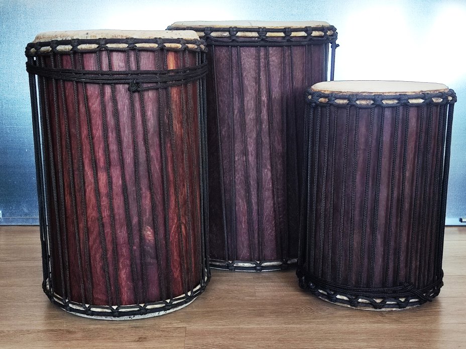 Ensemble de tambours basses dunun - Set de doundouns du Mali