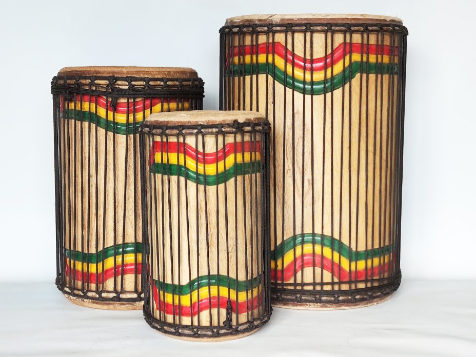 Ensemble de tambours basses dunun - Set doundouns Guinée