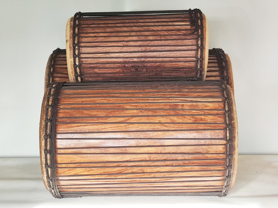 Ensemble de tambours basses dunun - Set de doundouns de Guinée 6661