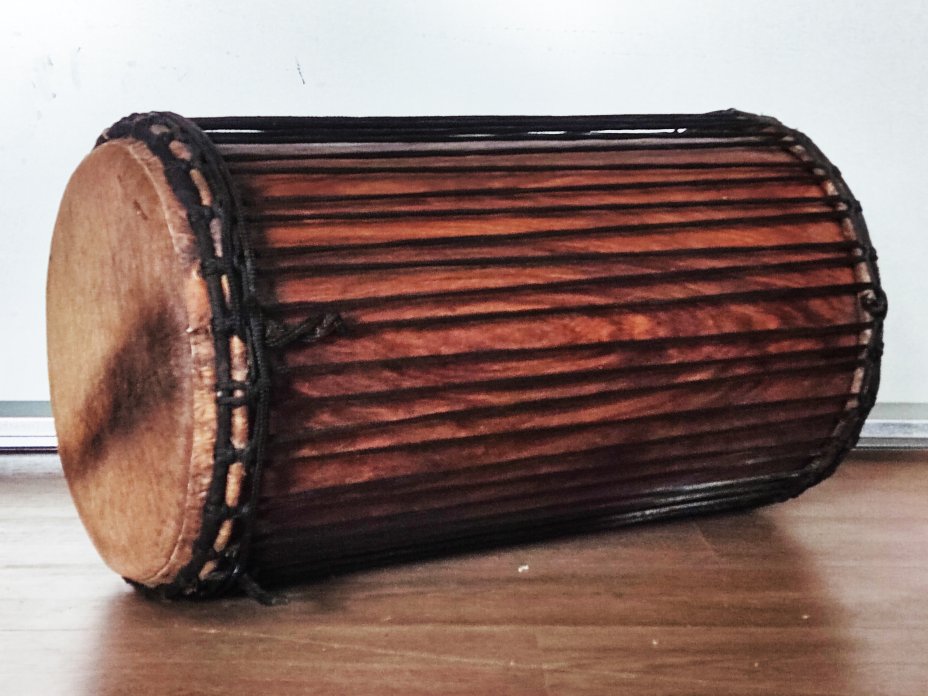 Tambours basses dunun - Doundoun sangban de Guinée montage 4 fers