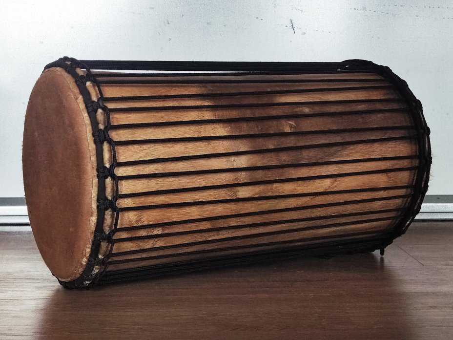 Tambours basses dunun - Doundoun sangban de Guinée montage 4 fers