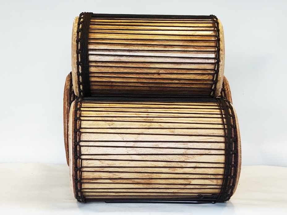 Ensemble de tambours basses dunun - Set de doundouns de Guinée