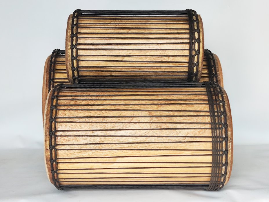 Ensemble de tambours basses dunun - Set de doundouns de Guinée 6615