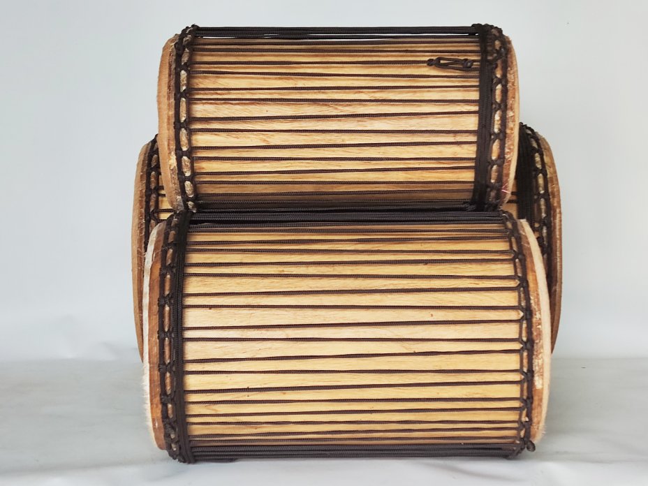 Ensemble de tambours basses dunun - Set de doundouns de Guinée 6616