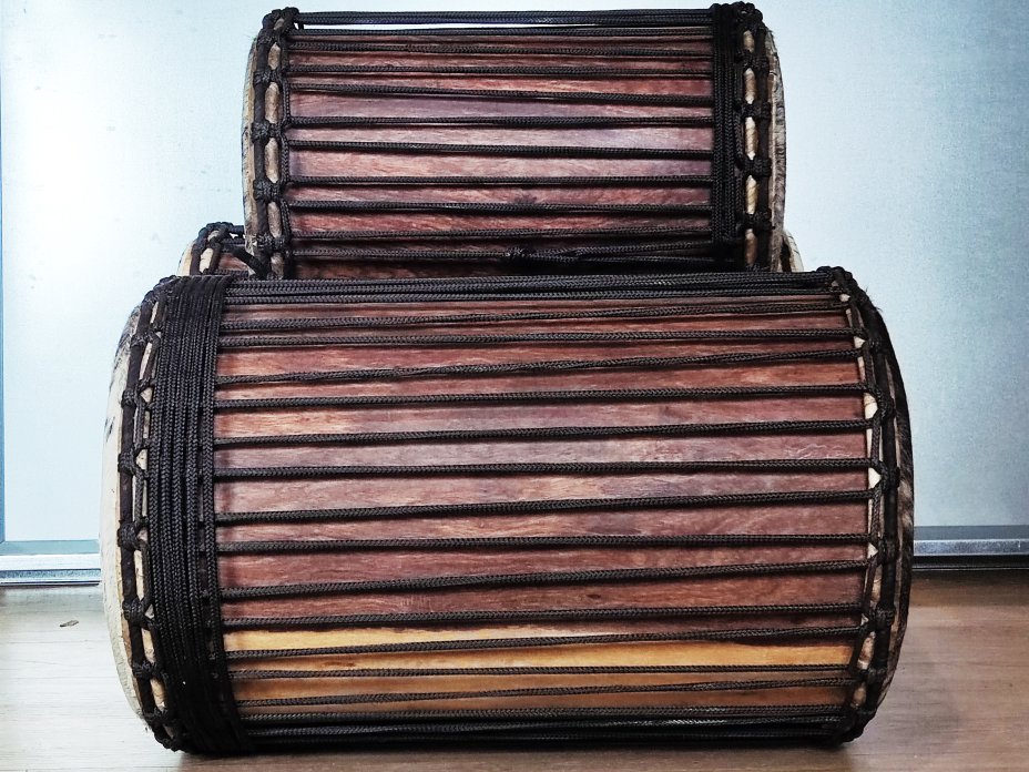 Ensemble de tambours basses dunun - Set de doundouns du Mali