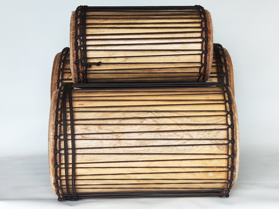 Ensemble de tambours basses dunun - Set doundouns Guinée