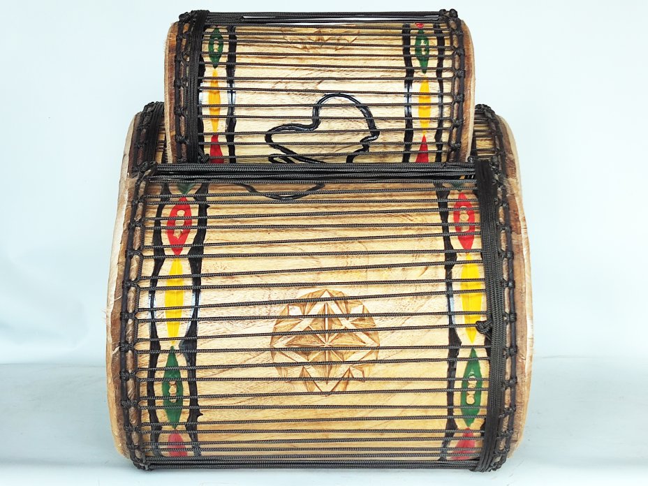 Ensemble de tambours basses dunun - Set doundouns Guinée 6519